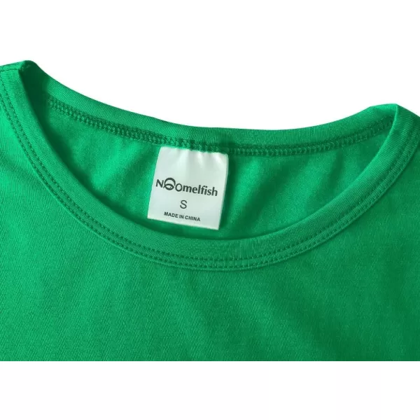 Noomelfish Girls Ruffle Short Sleeve TShirts Summer Casual Tee Tops Blouse 512 YearsGreen