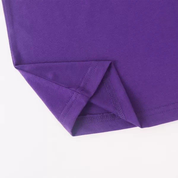 Noomelfish Girls Ruffle Short Sleeve TShirts Summer Casual Tee Tops Blouse 512 YearsPurple