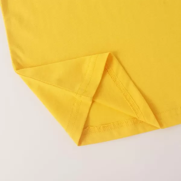 Noomelfish Girls Ruffle Short Sleeve TShirts Summer Casual Tee Tops Blouse 512 YearsYellow