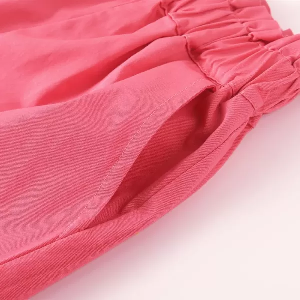 Noomelfish Girls Scalloped Stretch Twill Pull On Shorts with Pockets 512 YearsHot Pink