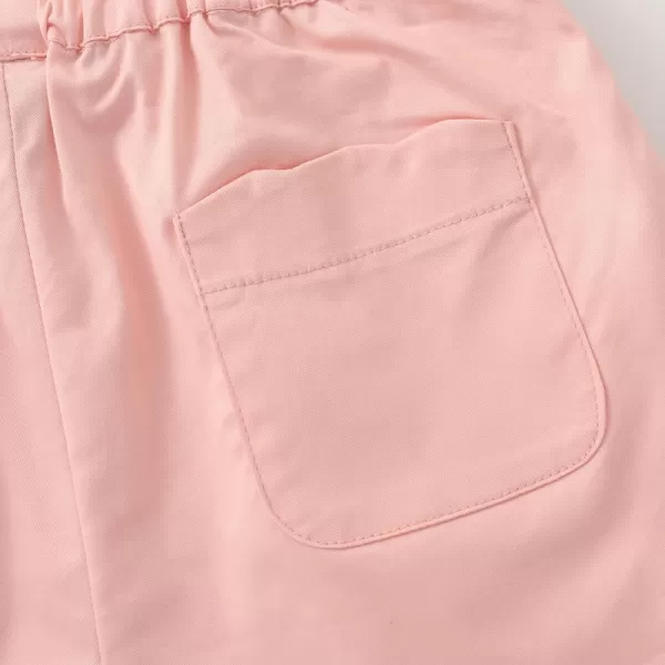 Noomelfish Girls Scalloped Stretch Twill Pull On Shorts with Pockets 512 YearsLight Pink