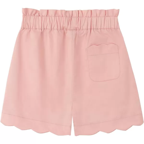 Noomelfish Girls Scalloped Stretch Twill Pull On Shorts with Pockets 512 YearsLight Pink
