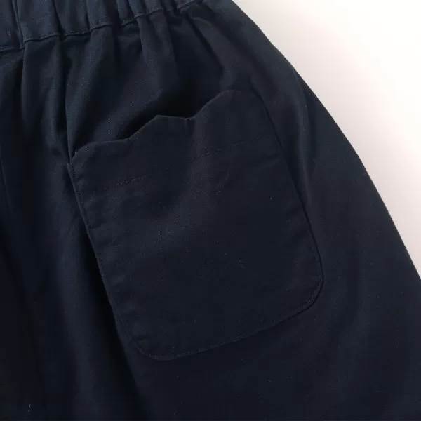 Noomelfish Girls Scalloped Stretch Twill Pull On Shorts with Pockets 512 YearsNavy Blue