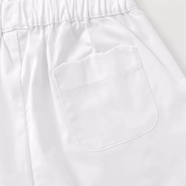 Noomelfish Girls Scalloped Stretch Twill Pull On Shorts with Pockets 512 YearsWhite