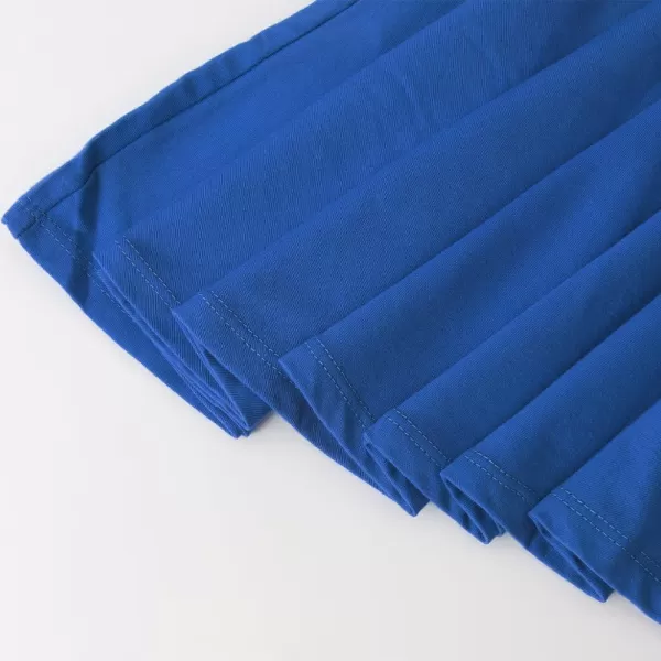 Noomelfish Girls Short Puff Sleeve Dress Summer Casual Knit Swing Twirl Skater Dresses with Pockets 212 YearsRoyal Blue