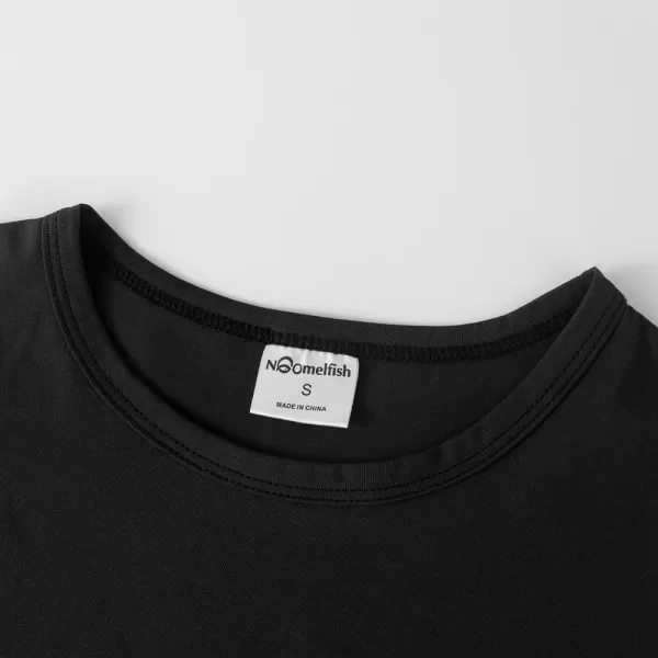 Noomelfish Girls Short Sleeve Crop Tops Kids Summer Dance Cropped TShirts 514 YearsBlack
