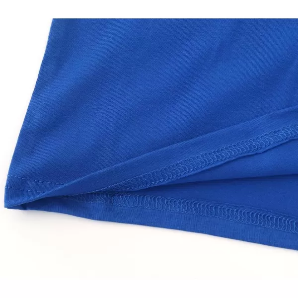 Noomelfish Girls Short Sleeve Crop Tops Kids Summer Dance Cropped TShirts 514 YearsRoyal Blue