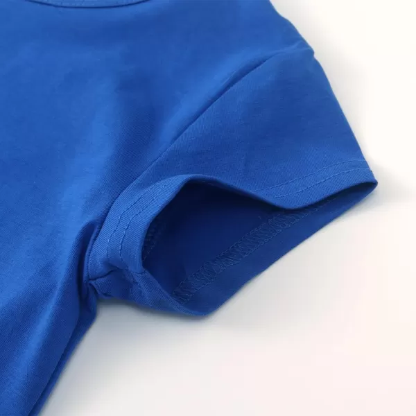 Noomelfish Girls Short Sleeve Crop Tops Kids Summer Dance Cropped TShirts 514 YearsRoyal Blue