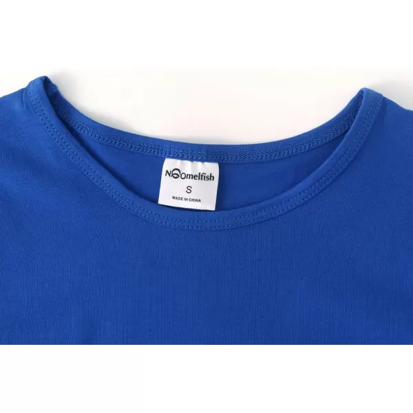 Noomelfish Girls Short Sleeve Crop Tops Kids Summer Dance Cropped TShirts 514 YearsRoyal Blue