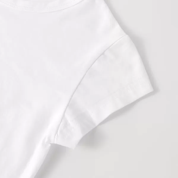 Noomelfish Girls Short Sleeve Crop Tops Kids Summer Dance Cropped TShirts 514 YearsWhite