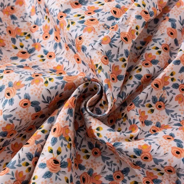 Noomelfish Girls Short Sleeve Floral Dress Casual Flower Printed Smocked Dresses 212 YearsSmall Orange
