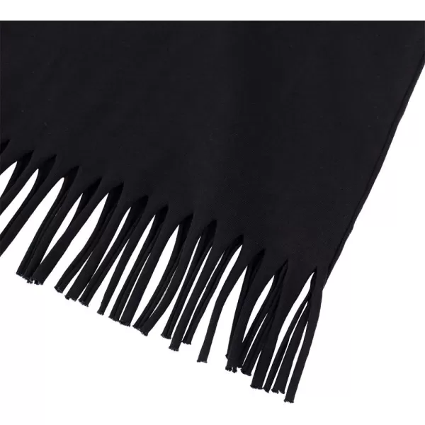 Noomelfish Girls Short Sleeve Fringe TShirts Soft Jersey Cotton Tee Tops 312 YearsBlack