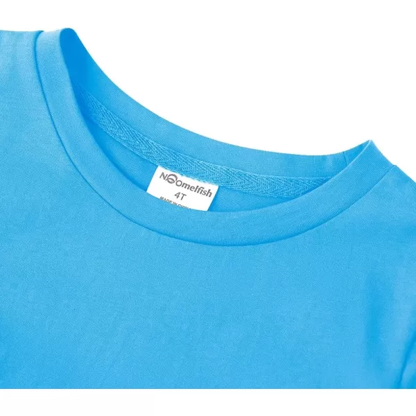 Noomelfish Girls Short Sleeve Fringe TShirts Soft Jersey Cotton Tee Tops 312 YearsBlue