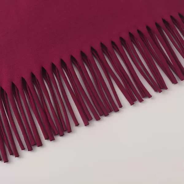 Noomelfish Girls Short Sleeve Fringe TShirts Soft Jersey Cotton Tee Tops 312 YearsBurgundy
