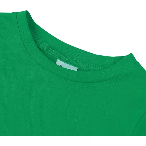 Noomelfish Girls Short Sleeve Fringe TShirts Soft Jersey Cotton Tee Tops 312 YearsGreen