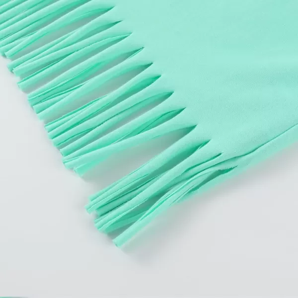 Noomelfish Girls Short Sleeve Fringe TShirts Soft Jersey Cotton Tee Tops 312 YearsLight Green