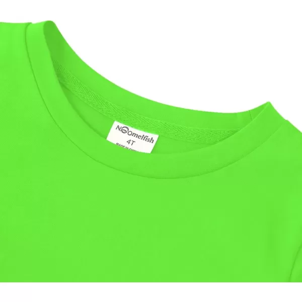 Noomelfish Girls Short Sleeve Fringe TShirts Soft Jersey Cotton Tee Tops 312 YearsNeon Green