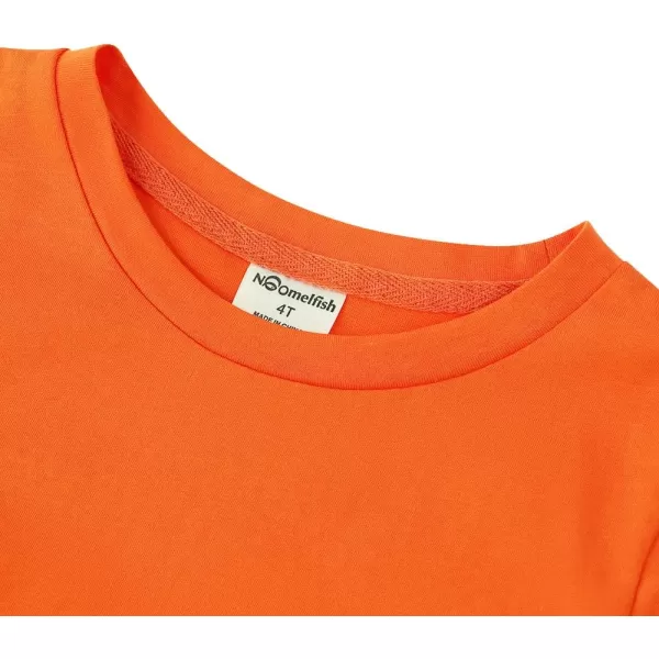 Noomelfish Girls Short Sleeve Fringe TShirts Soft Jersey Cotton Tee Tops 312 YearsOrange