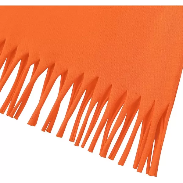 Noomelfish Girls Short Sleeve Fringe TShirts Soft Jersey Cotton Tee Tops 312 YearsOrange