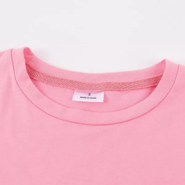 Noomelfish Girls Short Sleeve Fringe TShirts Soft Jersey Cotton Tee Tops 312 YearsPink