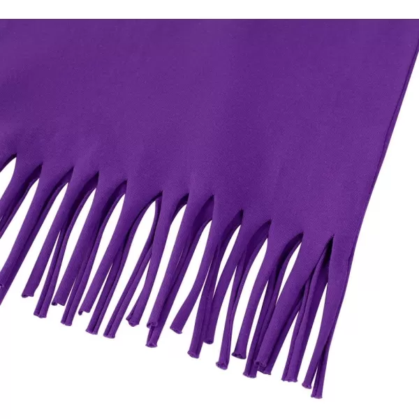 Noomelfish Girls Short Sleeve Fringe TShirts Soft Jersey Cotton Tee Tops 312 YearsPurple