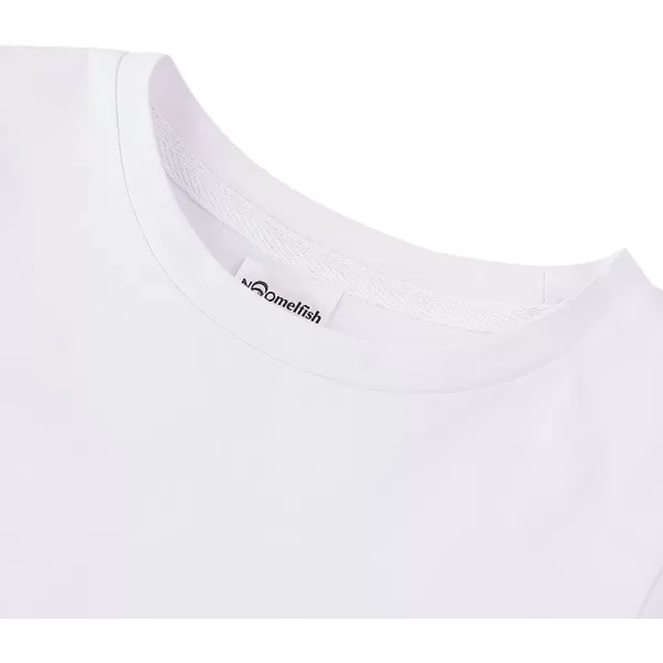 Noomelfish Girls Short Sleeve Fringe TShirts Soft Jersey Cotton Tee Tops 312 YearsWhite