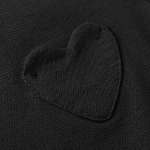 Noomelfish Girls Short Sleeve Heart Pocket Tshirts Casual Cotton Tee Tops Blouse 512 YearsBlack