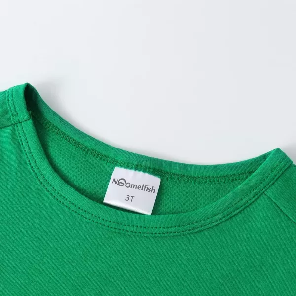 Noomelfish Girls Short Sleeve Heart Pocket Tshirts Casual Cotton Tee Tops Blouse 512 YearsGreen