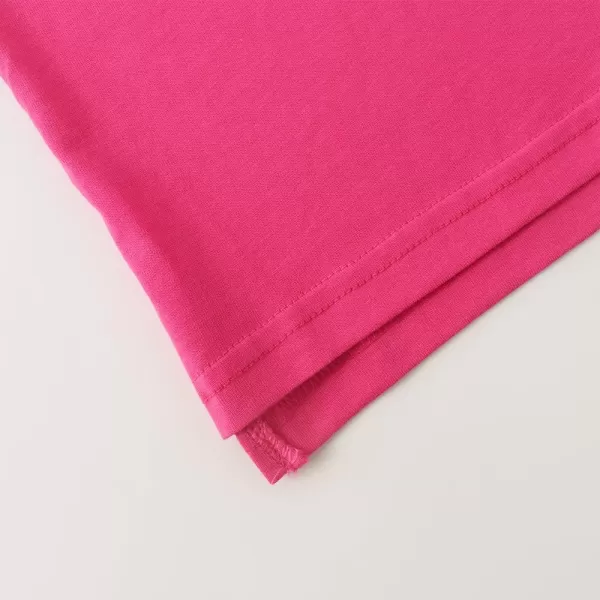 Noomelfish Girls Short Sleeve Heart Pocket Tshirts Casual Cotton Tee Tops Blouse 512 YearsHot Pink
