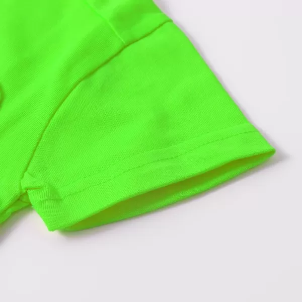 Noomelfish Girls Short Sleeve Heart Pocket Tshirts Casual Cotton Tee Tops Blouse 512 YearsNeon Green