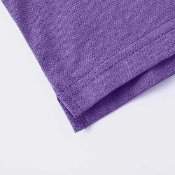 Noomelfish Girls Short Sleeve Heart Pocket Tshirts Casual Cotton Tee Tops Blouse 512 YearsPurple