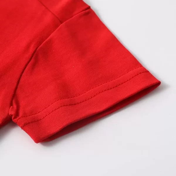 Noomelfish Girls Short Sleeve Heart Pocket Tshirts Casual Cotton Tee Tops Blouse 512 YearsRed