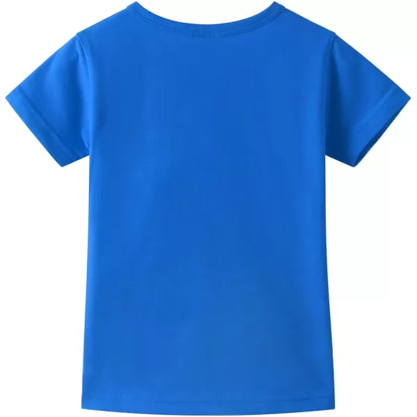 Noomelfish Girls Short Sleeve Heart Pocket Tshirts Casual Cotton Tee Tops Blouse 512 YearsRoyal Blue