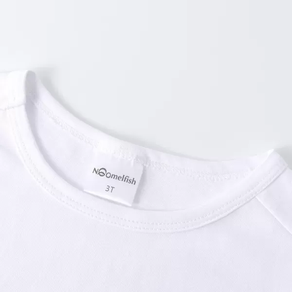 Noomelfish Girls Short Sleeve Heart Pocket Tshirts Casual Cotton Tee Tops Blouse 512 YearsWhite