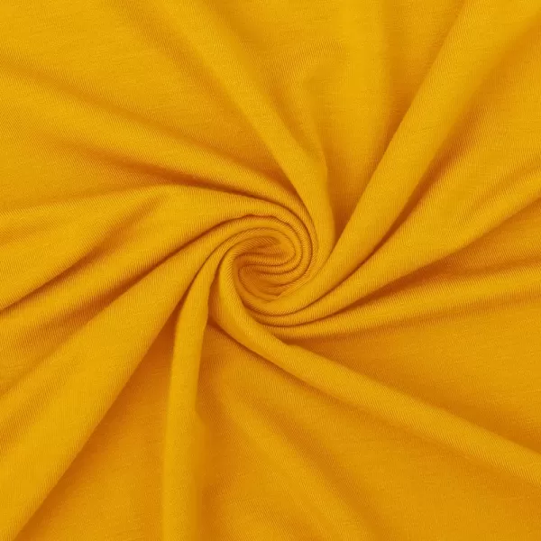 Noomelfish Girls Short Sleeve Maxi Dress Solid Color Casual Long Dresses with Pockets 412 YearsMustard