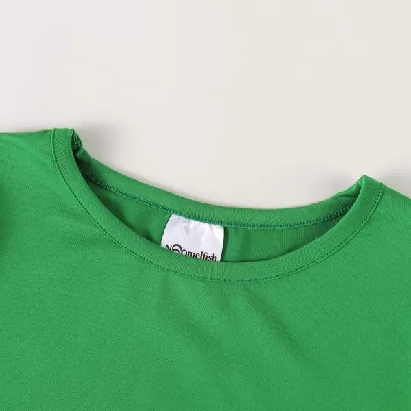 Noomelfish Girls Short Sleeve Scalloped Edge TShirts Casual Cute Summer Tee Tops Blouse 512 YearsGreen
