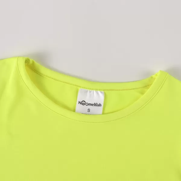 Noomelfish Girls Short Sleeve Scalloped Edge TShirts Casual Cute Summer Tee Tops Blouse 512 YearsNeon Yellow