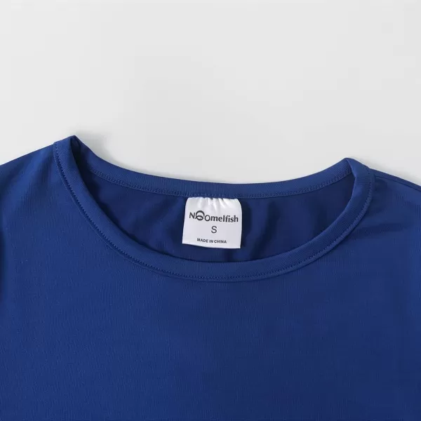 Noomelfish Girls Short Sleeve Scalloped Edge TShirts Casual Cute Summer Tee Tops Blouse 512 YearsRoyal Blue