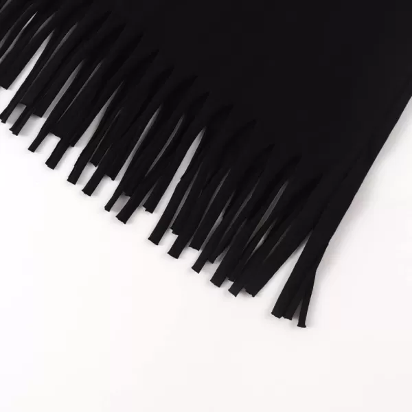 Noomelfish Girls Sleeveless Fringe Dress Cotton Summer Casual Sundress 312 YearsBlack