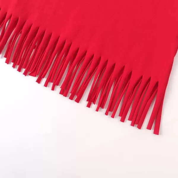 Noomelfish Girls Sleeveless Fringe Dress Cotton Summer Casual Sundress 312 YearsRed