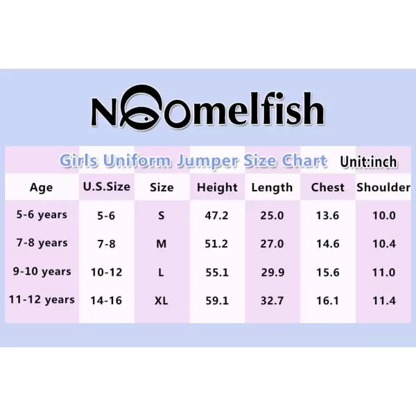 Noomelfish Girls Sleeveless School Uniform Jumper Dress with Belt 512 YearsNavy Blue