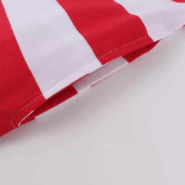 Noomelfish Girls Sleeveless Striped Dress Casual Cotton Tank Dresses with Pockets 312 YearsRed and White Stripe