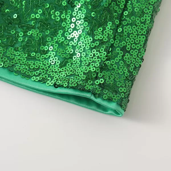 Noomelfish Girls Sparkly Sequin Shorts Elastic Waist Glitter Party Dance Short Pants 512 YearsGreen