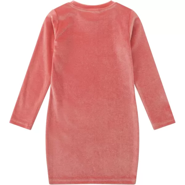 Noomelfish Girls Velvet Bodycon Dress Long Sleeve Fancy Party Pencil Dresses 512 YearsPink