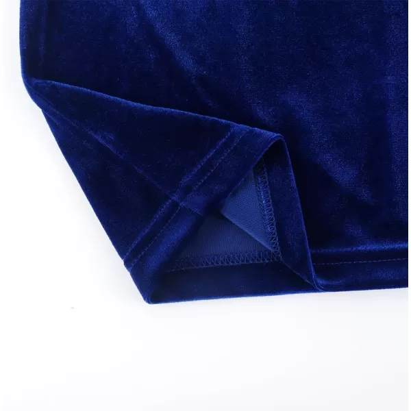 Noomelfish Girls Velvet Bodycon Dress Long Sleeve Fancy Party Pencil Dresses 512 YearsRoyal Blue