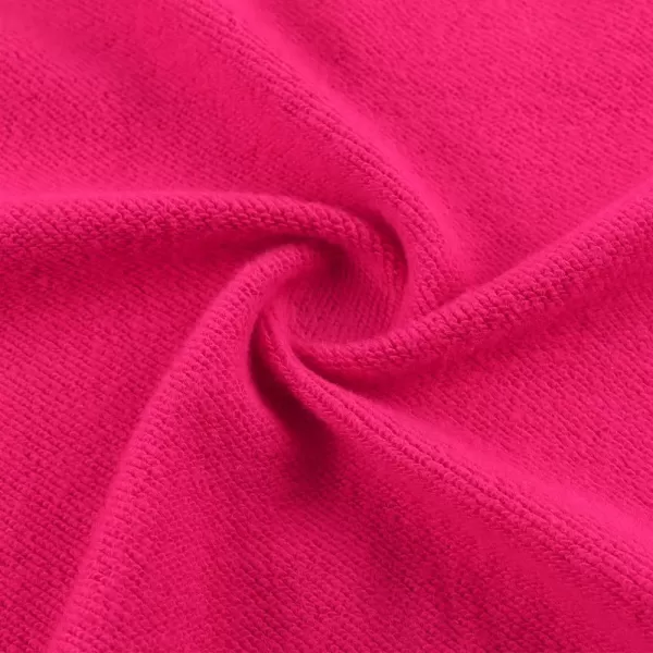 Noomelfish Girls Full Zip Up Hoodies Mock Neck Midweight Fleece Hooded Sweatshirt Jacket Hot Pink Size 78 Years