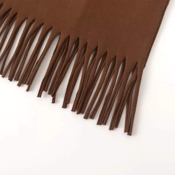 Noomelfish Girls Fringe Tank Tops Cotton Summer Sleeveless Shirts 512 YearsBrown