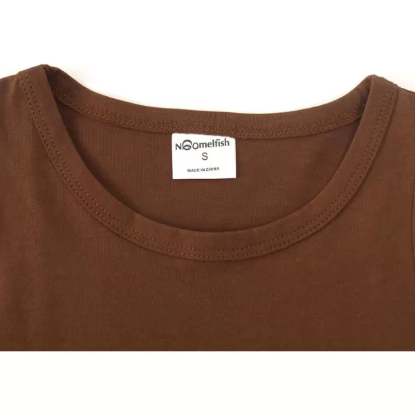 Noomelfish Girls Fringe Tank Tops Cotton Summer Sleeveless Shirts 512 YearsBrown