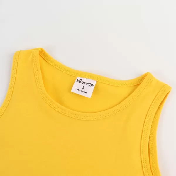 Noomelfish Girls Fringe Tank Tops Cotton Summer Sleeveless Shirts 512 YearsGold Yellow