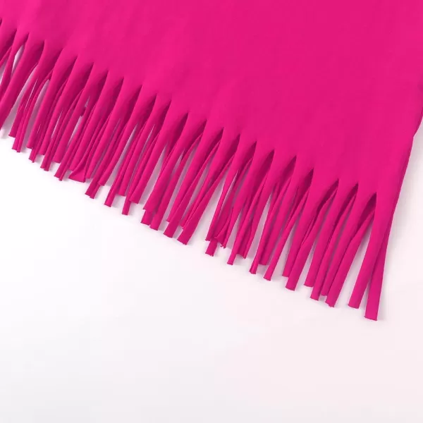 Noomelfish Girls Fringe Tank Tops Cotton Summer Sleeveless Shirts 512 YearsHot Pink
